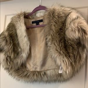 Faux fur shoulder wrap